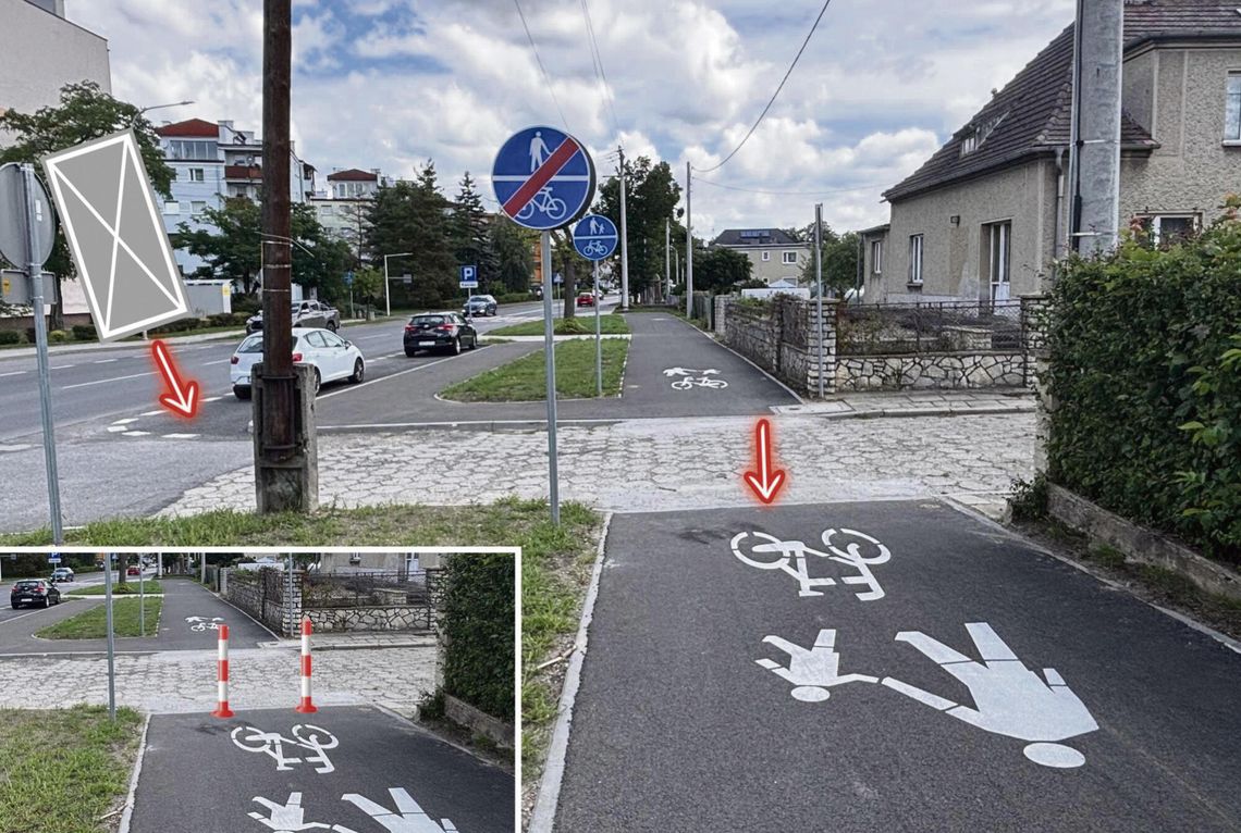 Apel o zmiany na skrzyżowaniu Dzierżonia z Prudnicką Skrzyżowanie ulic Dzierżonia i Prudnickiej w Krapkowicach — pas parkingowy, ścieżka rowerowa i ograniczona widoczność