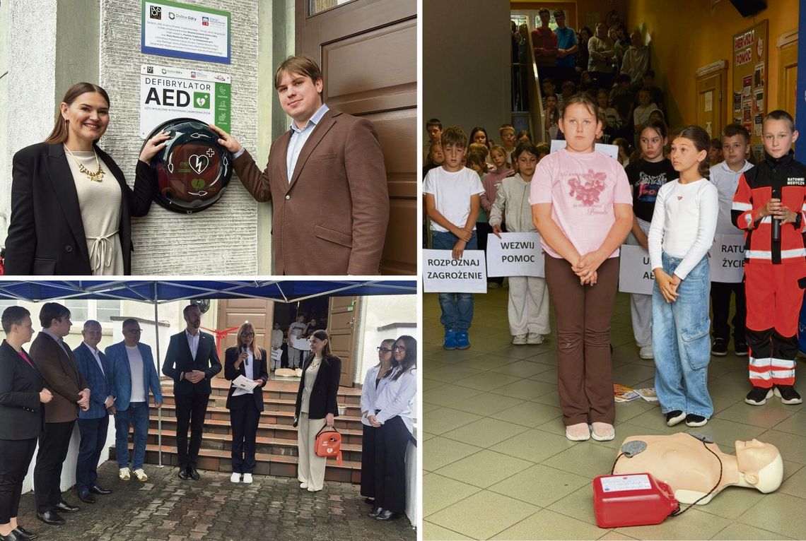 Całodobowy defibrylator AED przy „Jedynce”! Zdzieszowice stawiają na bezpieczeństwo mieszkańców Defibrylator AED zamontowany na budynku PSP nr 1 w Zdzieszowicach, dostępny dla mieszkańców przez całą dobę.