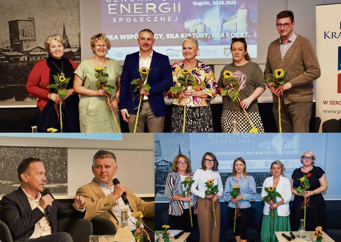 Uczestnicy konferencji „Generatory Energii Społecznej” w Gogolinie podczas spotkania poświęconego lokalnej współpracy i aktywności mieszkańców
