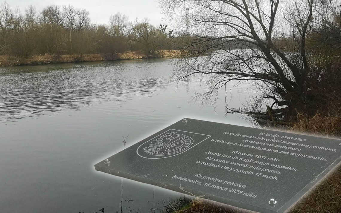 Czarna karta w historii Krapkowic. 75 lat od katastrofy na Odrze Czarna karta w historii Krapkowic. 75 lat od katastrofy na Odrze