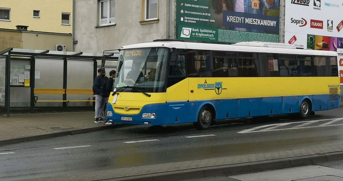 Czy autobusy z Krapkowic do Opola znów znikną z rozkładu? OPKS uspokaja, ale mieszkańcy mają obawy Autobus OPKS na trasie Krapkowice–Opole na tle przystanku w regionie