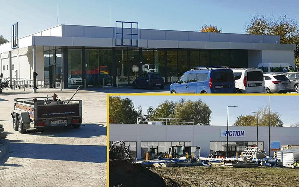 Na zdjęciu Budowa nowego Lidla i sklepu Action w Zdzieszowicach przy ulicy Góry Świętej Anny