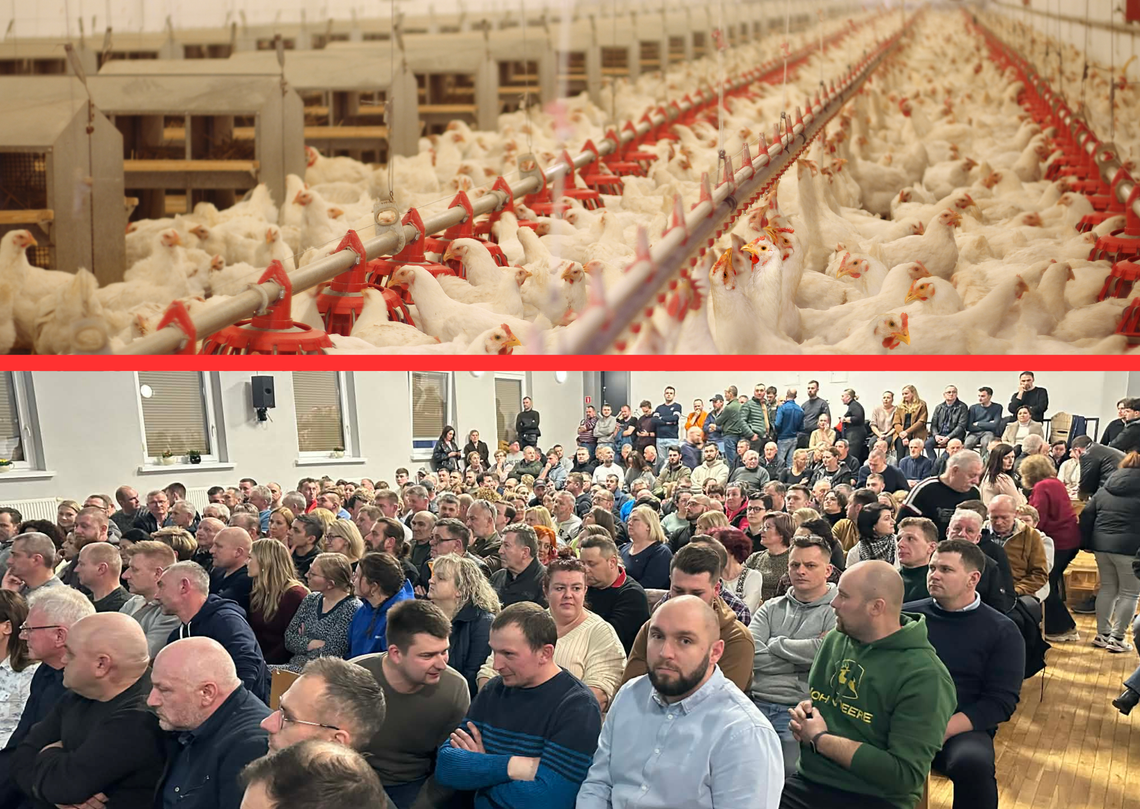 Spotkanie mieszkańców gminy Walce dotyczące planowanej budowy ferm drobiu – burzliwa dyskusja i protesty lokalnej społeczności.