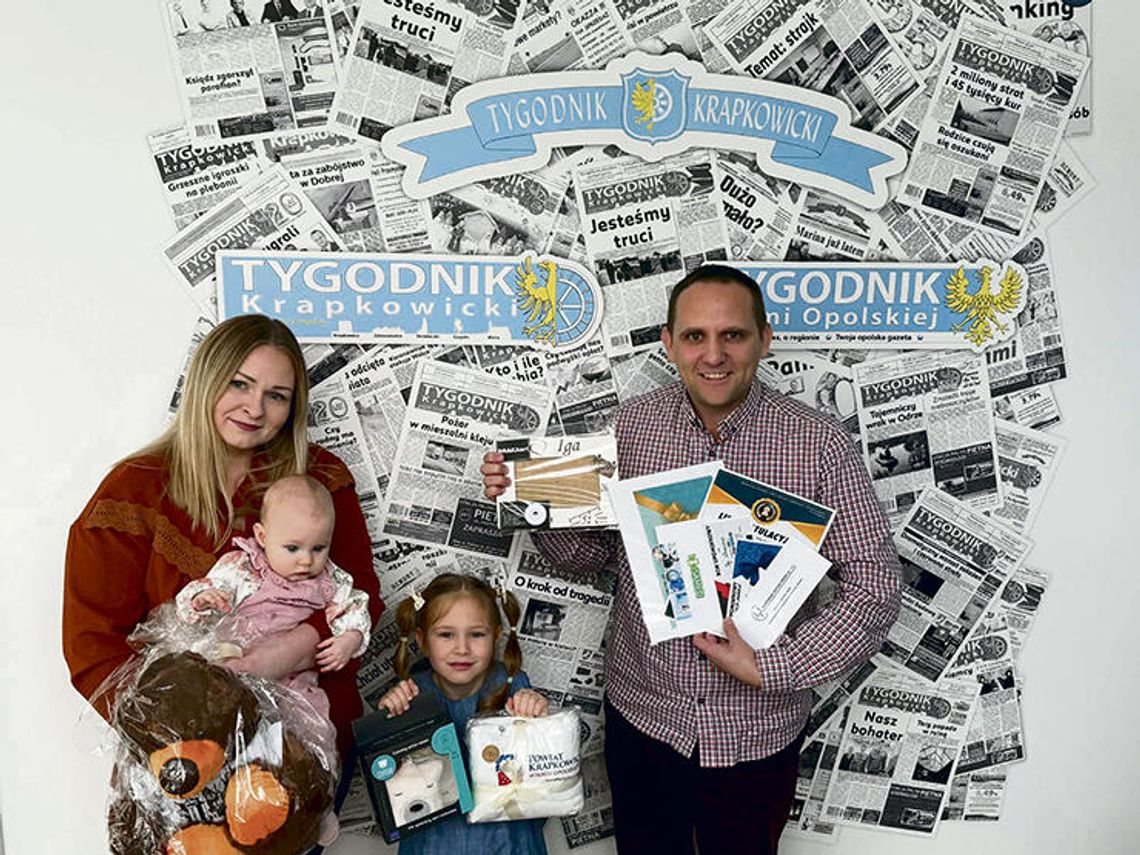 Iga laureatką akcji „Dzidziuś Miesiąca Tygodnika Krapkowickiego” Iga laureatką akcji „Dzidziuś Miesiąca Tygodnika Krapkowickiego”