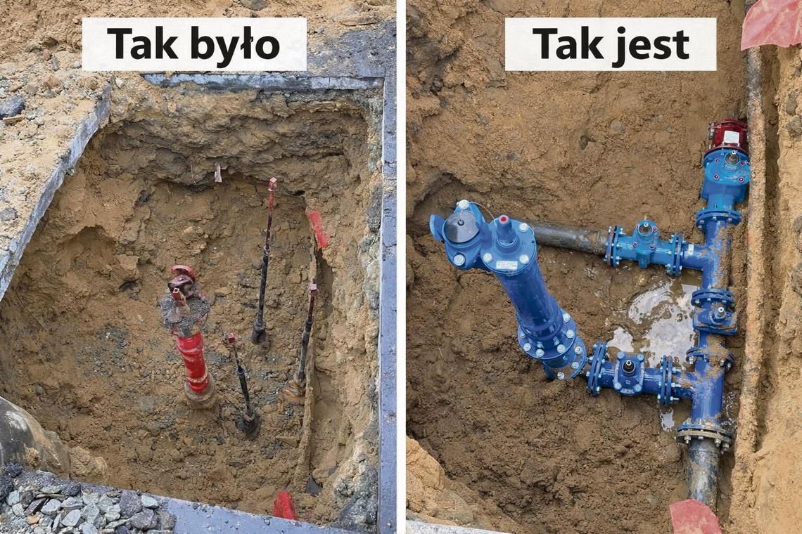 Prace modernizacyjne na sieci wodociągowej prowadzone przez KPW Gogolin w miejscowości Kamionek