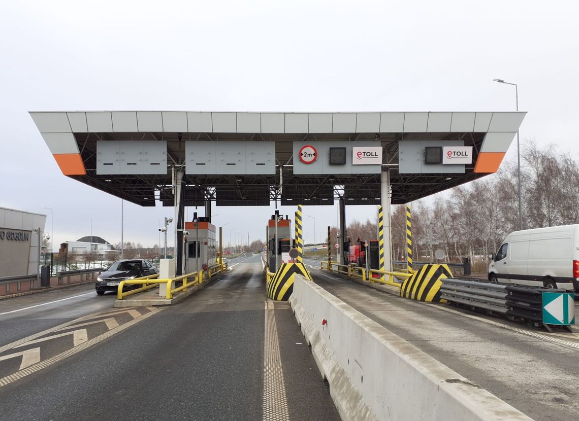 Stacja Poboru Opłat na węźle Krapkowice na autostradzie A4 przeznaczona do likwidacji