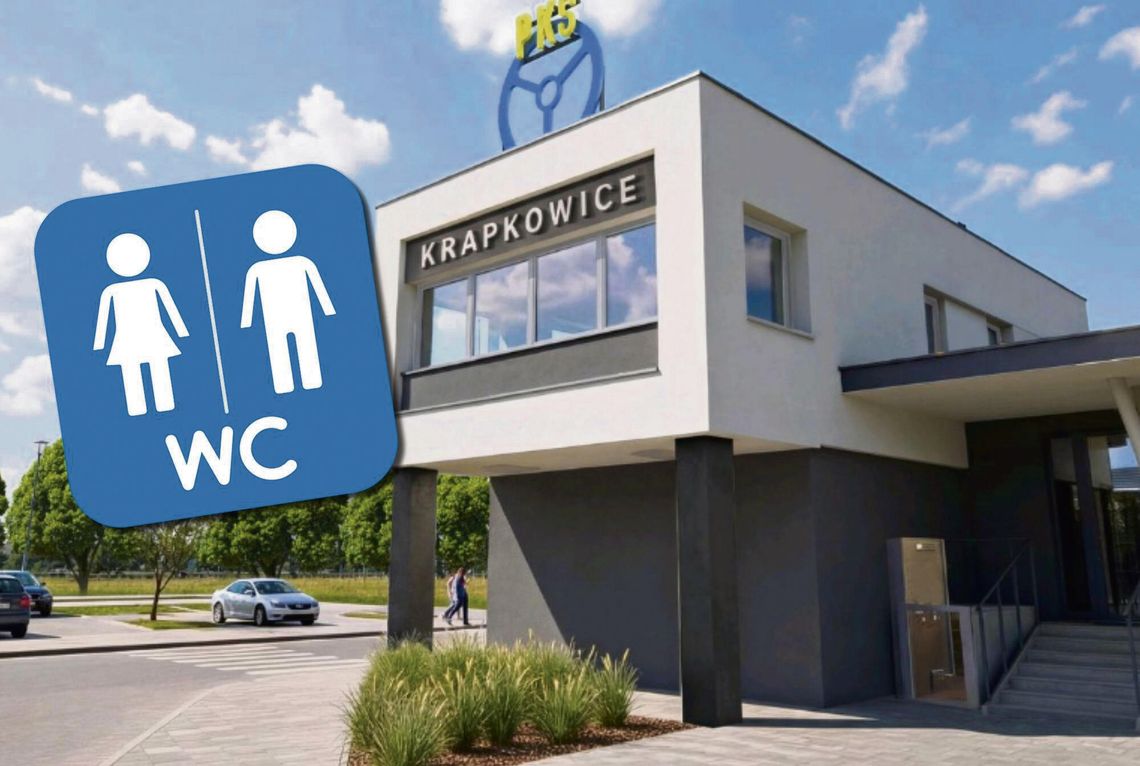 Koniec problemu z toaletą w centrum Krapkowic? Będzie ogólnodostępna w centrum przesiadkowym Nowe Centrum Przesiadkowe w Krapkowicach, w którym będzie ogólnodostępna toaleta