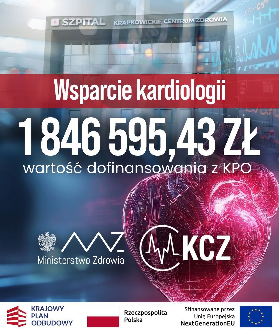 Nowoczesny sprzęt kardiologiczny w Krapkowickim Centrum Zdrowia – kardiomonitory, defibrylatory i aparaty USG gotowe do użycia.