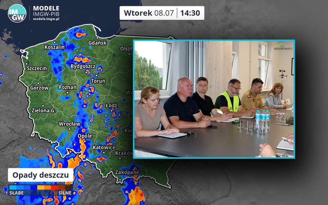Krapkowice przygotowują się na silne opady deszczu