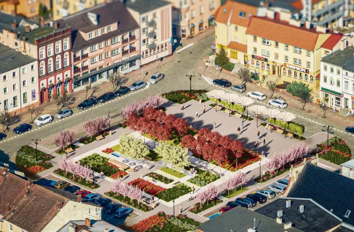 Krapkowicki rynek pójdzie do przebudowy - umowa podpisana Podpisanie umowy na przebudowę rynku w Krapkowicach przez burmistrza Andrzeja Kasiurę