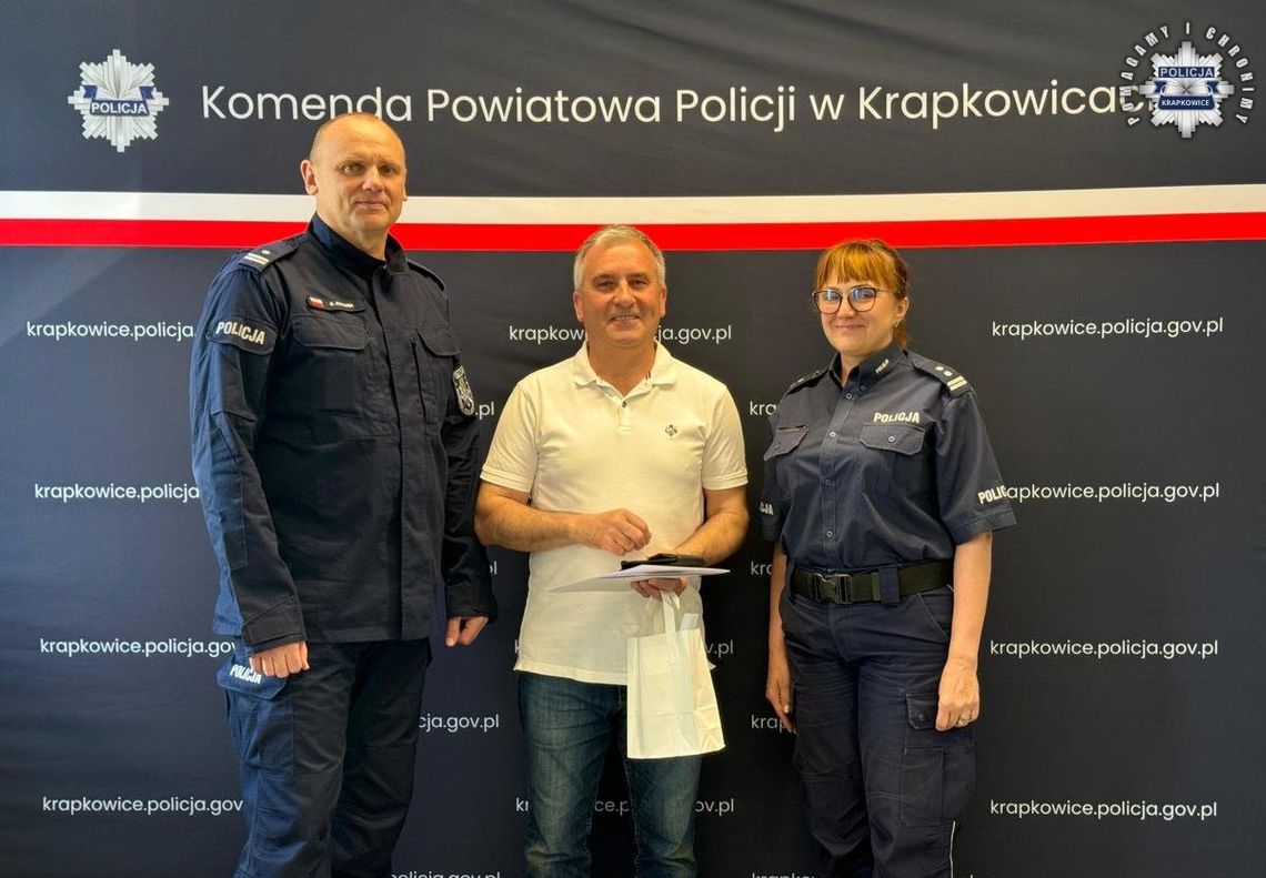 Krapkowiczanin doceniony za obywatelską postawę