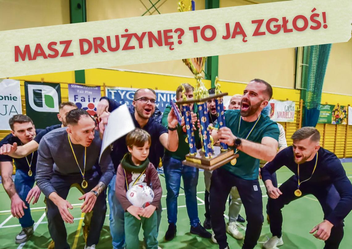 Masz drużynę? To najwyższa pora ją zgłosić! Halowy turniej piłkarski „Tygodnika Krapkowickiego” – drużyny amatorskie rywalizujące na parkiecie w ramach lokalnych rozgrywek.