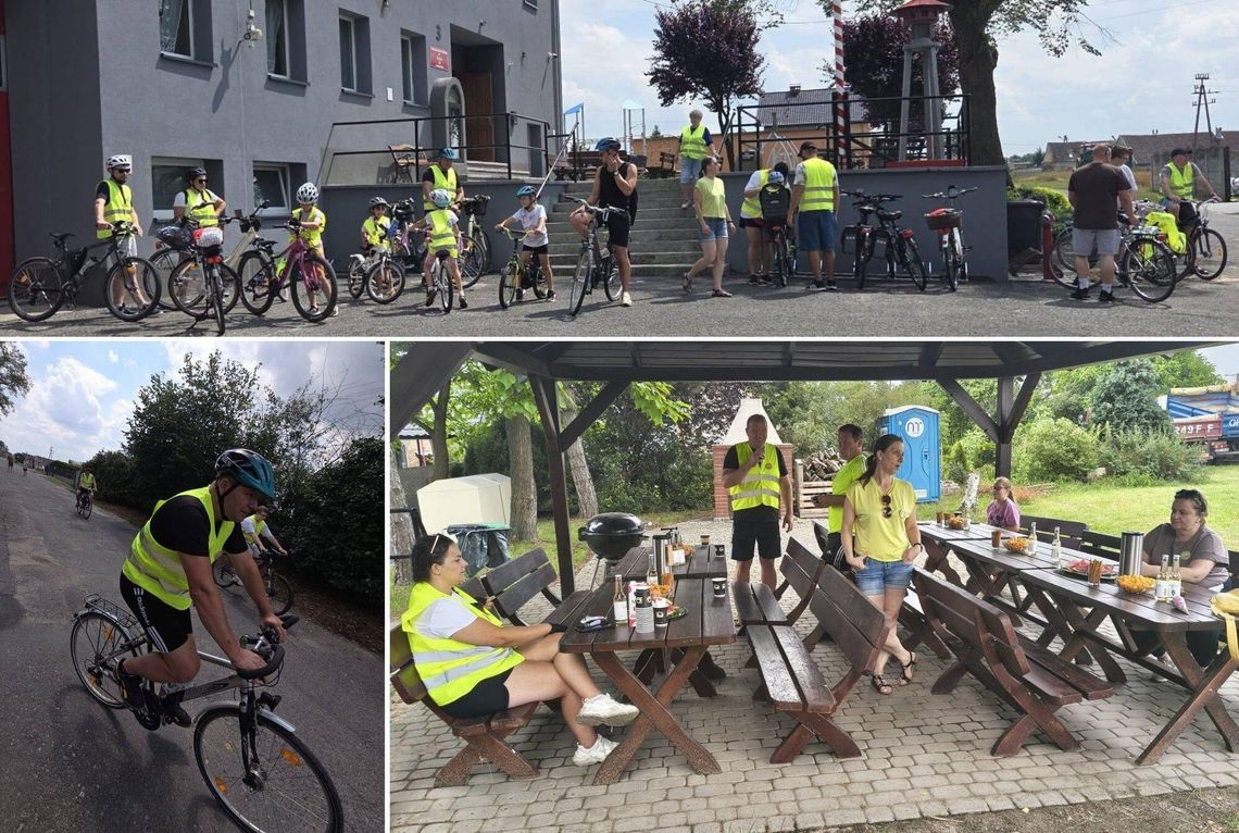 Mieli dojechać do Biedrzychowic. Silny wiatr zmienił trasę II Tour de Ściborowice Uczestnicy II Tour de Ściborowice podczas rajdu rowerowego w Ściborowicach