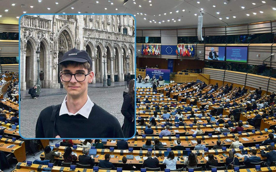 Olivier Sojka podczas wizyty w Parlamencie Europejskim w Brukseli