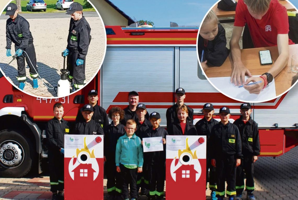 Młodzi strażacy z Rozwadzy szkolili się z ratownictwa ekologicznego. Były praktyczne ćwiczenia Młodzieżowa Drużyna Pożarnicza z Rozwady podczas ćwiczeń z ratownictwa ekologicznego