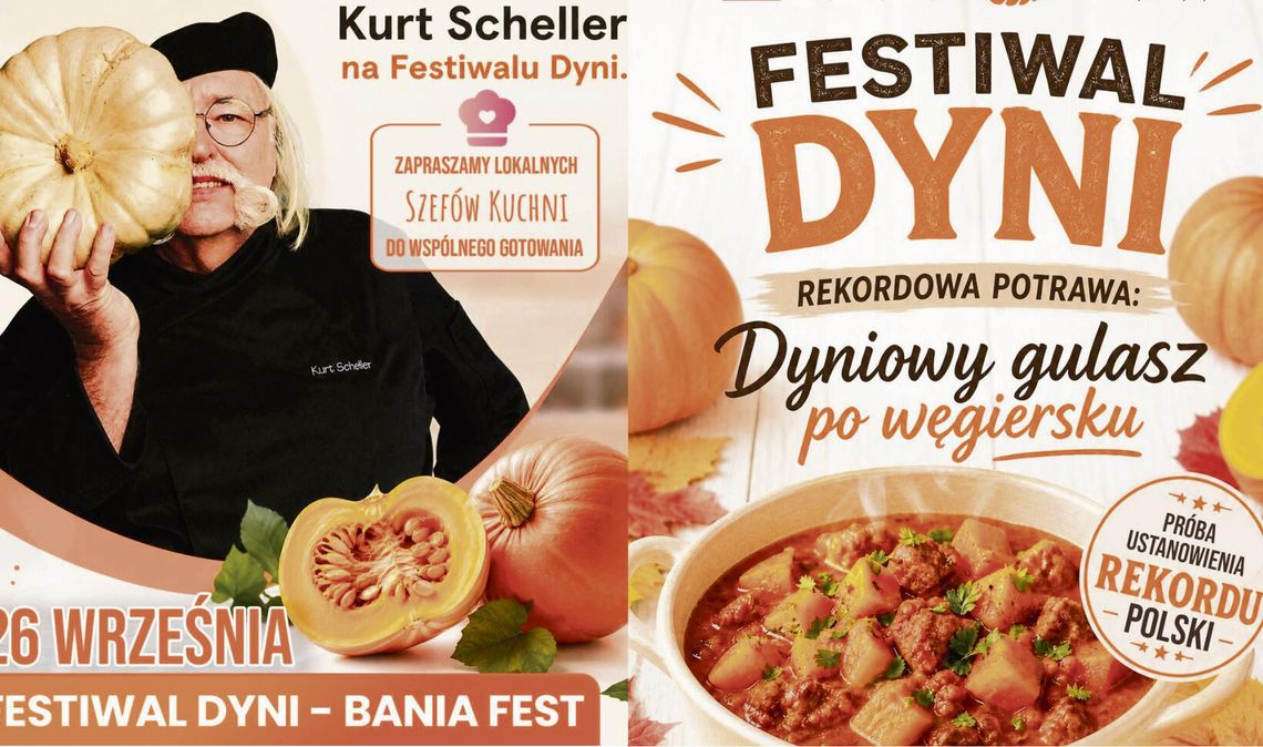 Najcięższa dynia, Kurt Scheller i rekordowy gulasz! Krapkowice szykują wielkie Bania Fest 2026 „Gigantyczna dynia prezentowana podczas konkursu na Najcięższą Dynię na Bania Fest w Krapkowicach.”