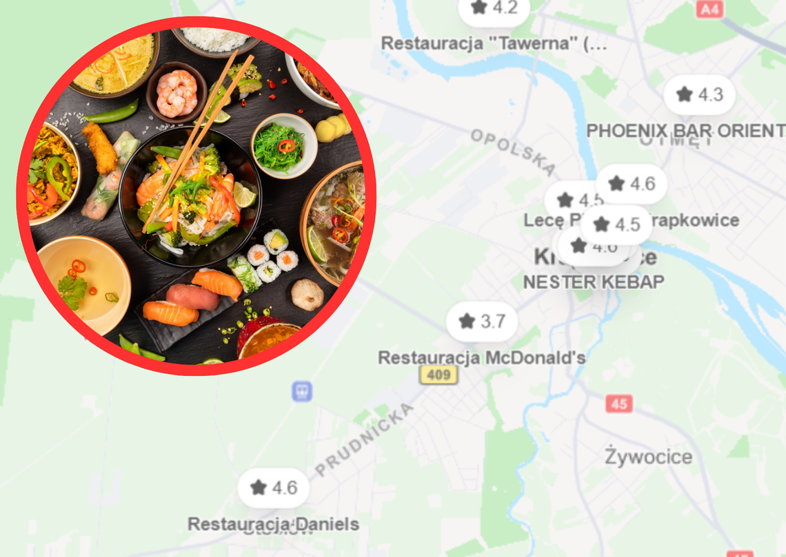 mapa i ranking restauracji powiat krapkowicki – Krapkowice Gogolin Zdzieszowice Walce Strzeleczki najlepsze miejsca gdzie zjeść