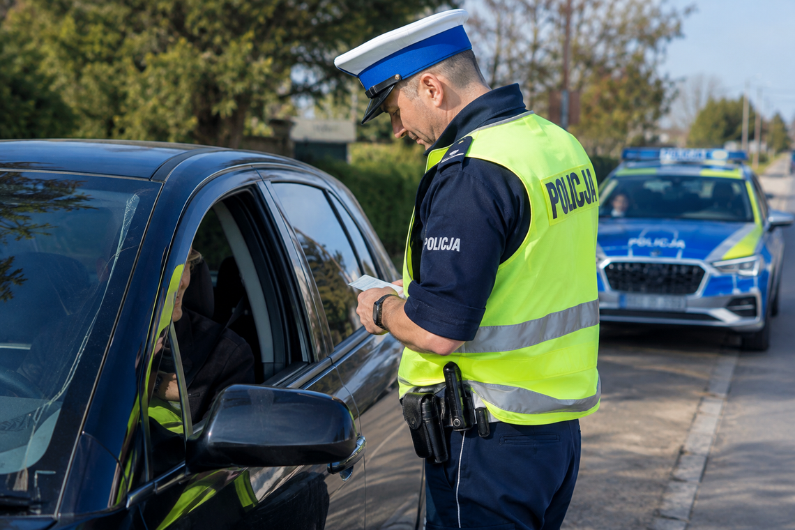 Nie ustąpił pierwszeństwa pieszemu. Kontrola wykazała, że nigdy nie miał prawa jazdy Policjanci z Komisariatu Policji w Zdzieszowicach podczas kontroli drogowej