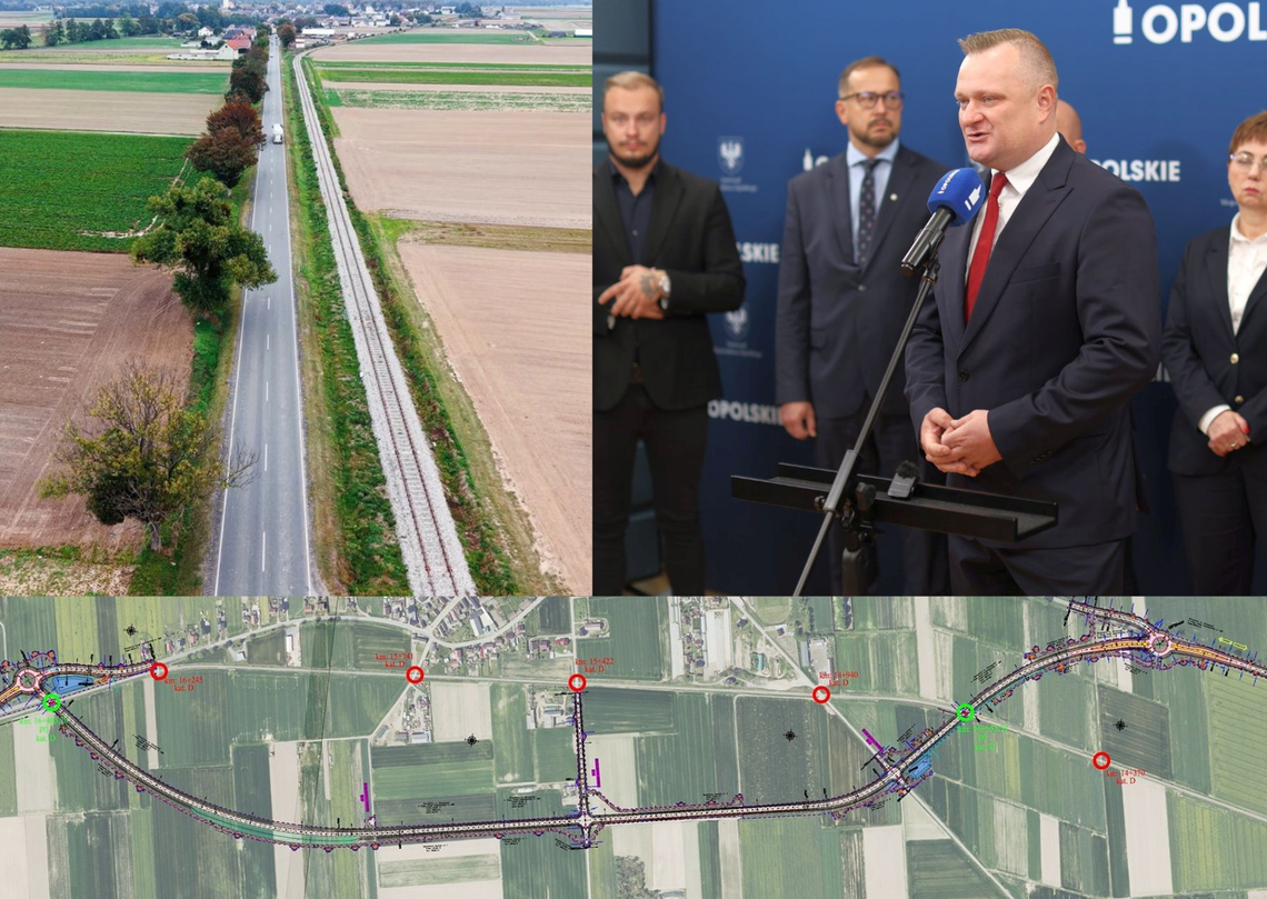 Obwodnica Strzeleczek za 31,67 mln zł. Umowę podpisano 19 października 2026 r. Trasa będzie miała 3 km, dwa ronda i ma być gotowa w lipcu 2028 r.