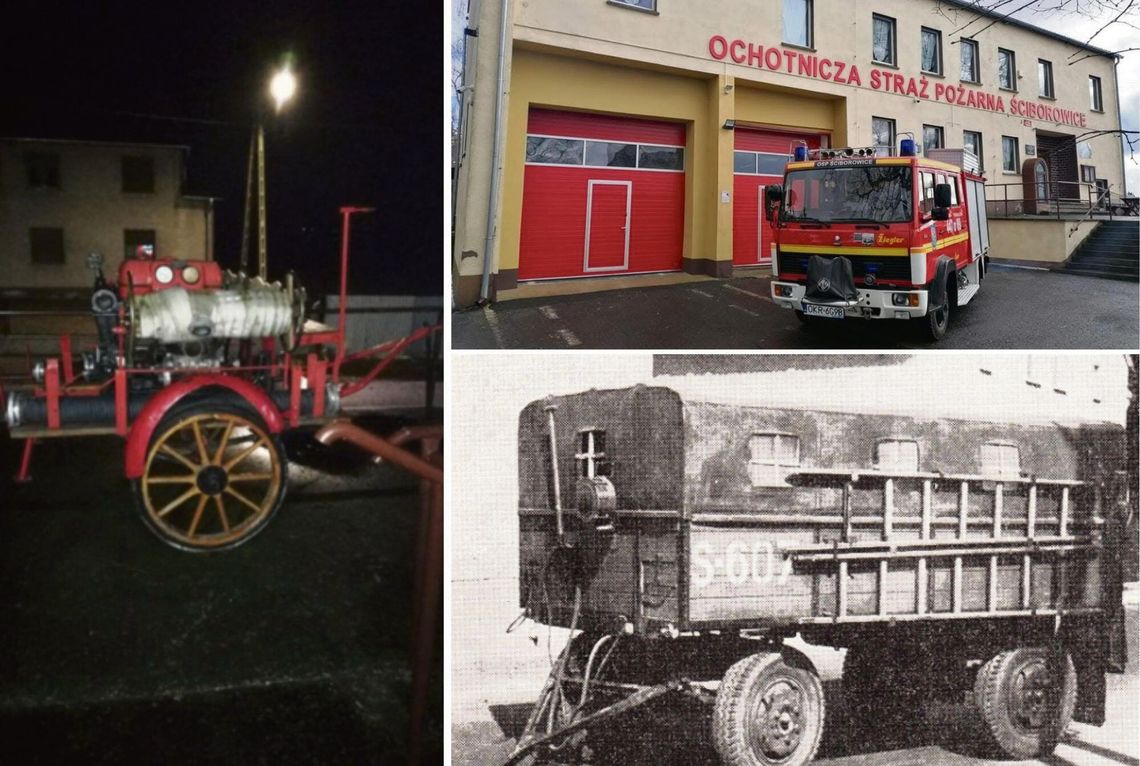 Od sikawki konnej do Mercedesa! OSP Ściborowice świętuje 90 lat działalności i tysiące godzin społecznej pracy Strażnica OSP Ściborowice i historyczny sprzęt strażacki od sikawki konnej po Mercedesa