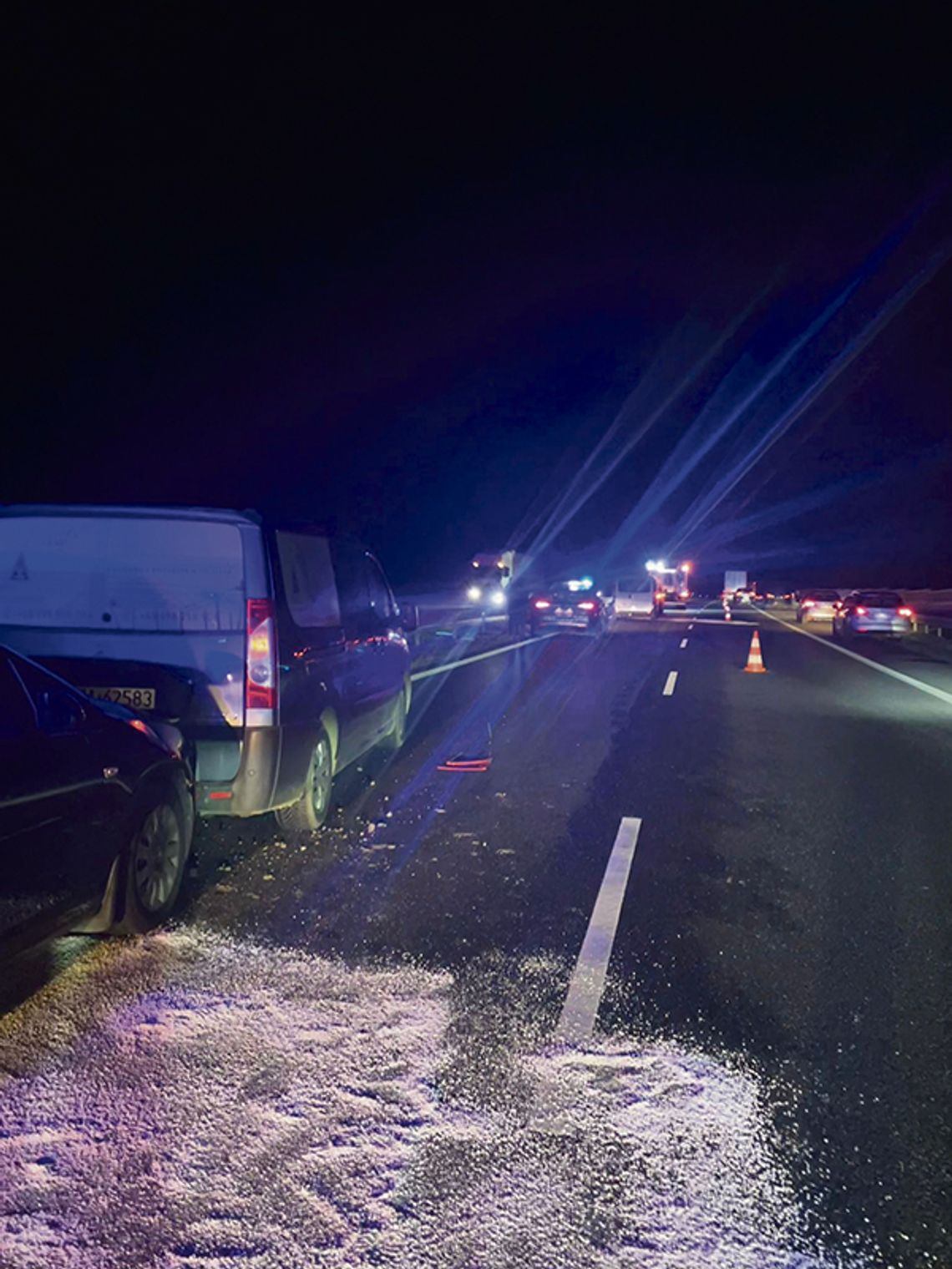 Pięć aut zderzyło się na autostradzie