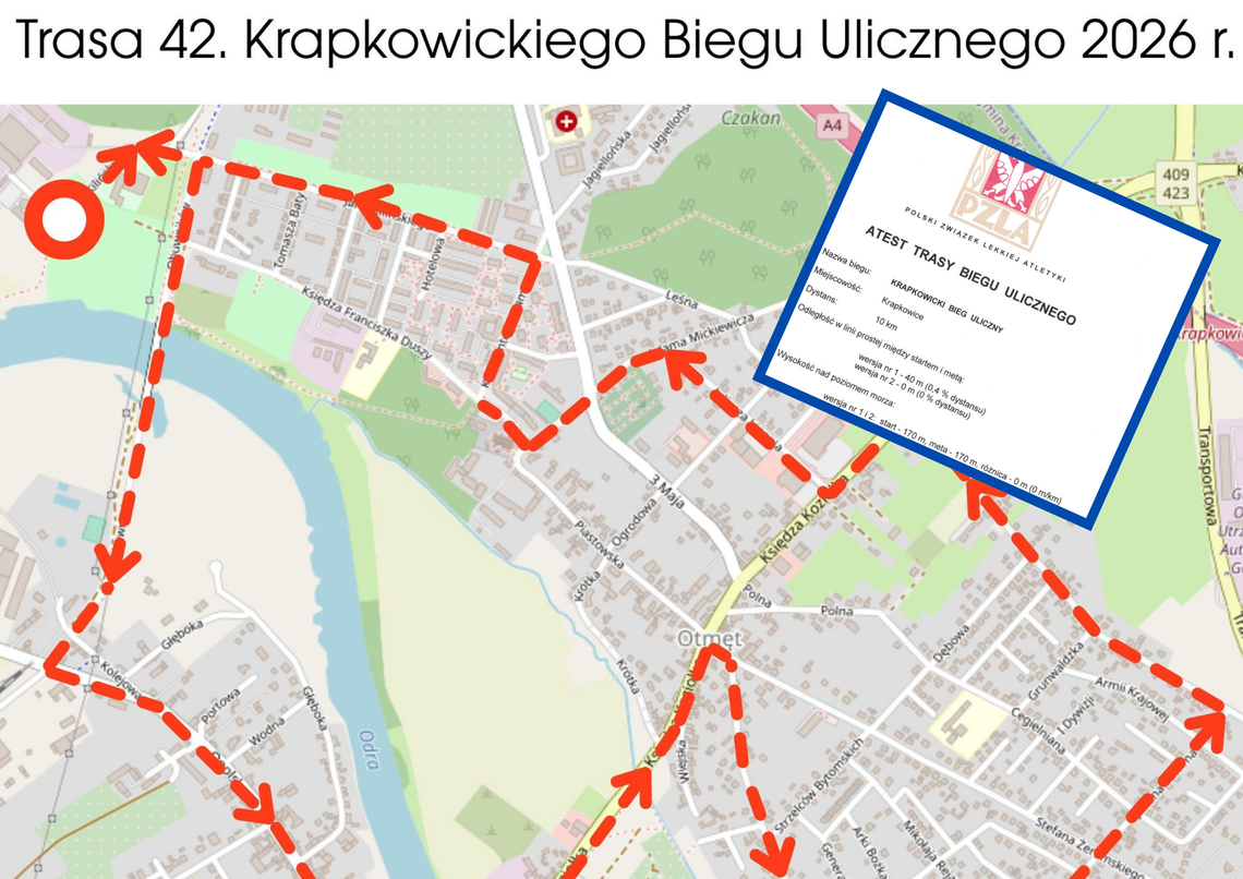 Rewolucja na trasie Krapkowickiego Biegu Ulicznego! Nowa „dycha” z atestem PZLA i gwarancją rekordów Zawodnicy na trasie Krapkowickiego Biegu Ulicznego 10 km z atestem PZLA