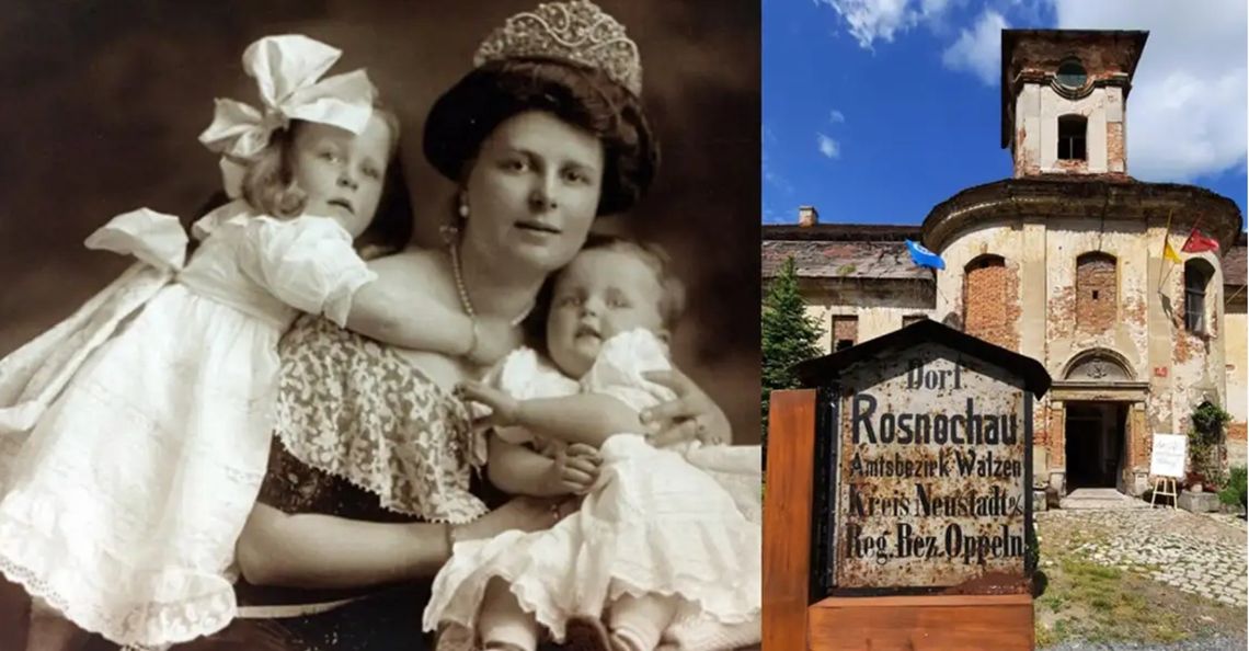Archiwalne zdjęcie Muriel von Seherr-Thoss – amerykańskiej hrabiny mieszkającej w pałacu w Rozkochowie