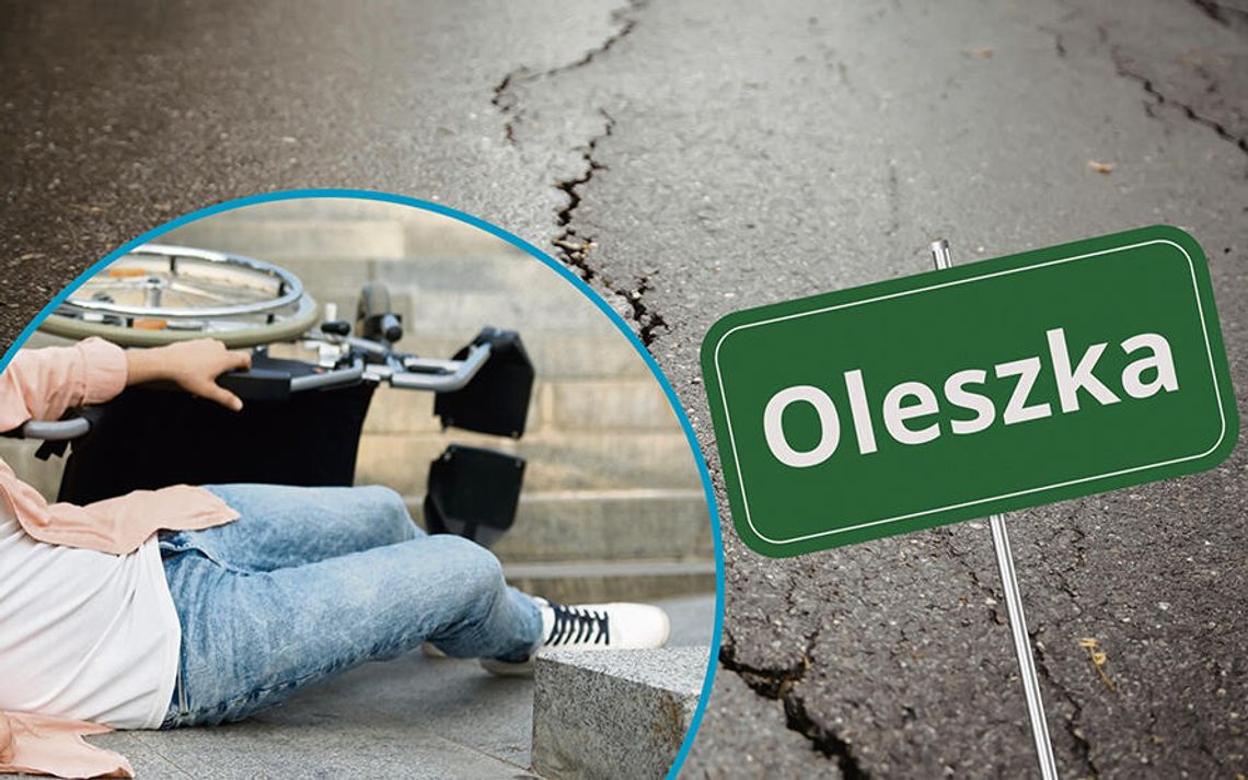 Spadł z wózka  i potrzebował pomocy