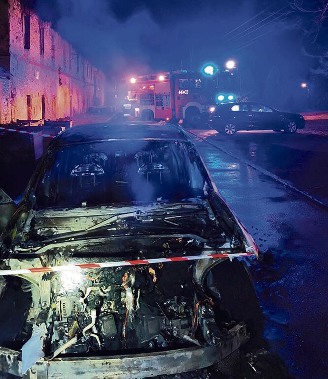 Spłonęła osobówka Spłonęła osobówka