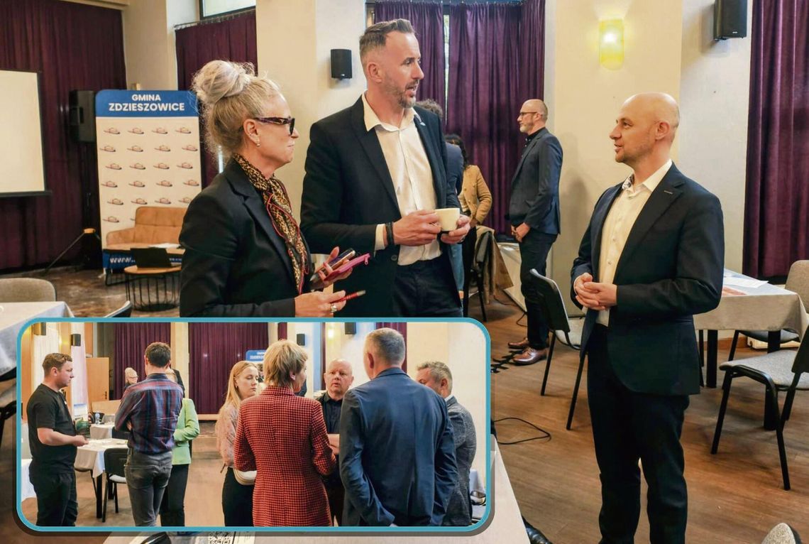 Spotkanie przedsiębiorców z burmistrzem Zdzieszowic podczas panelu branżowego