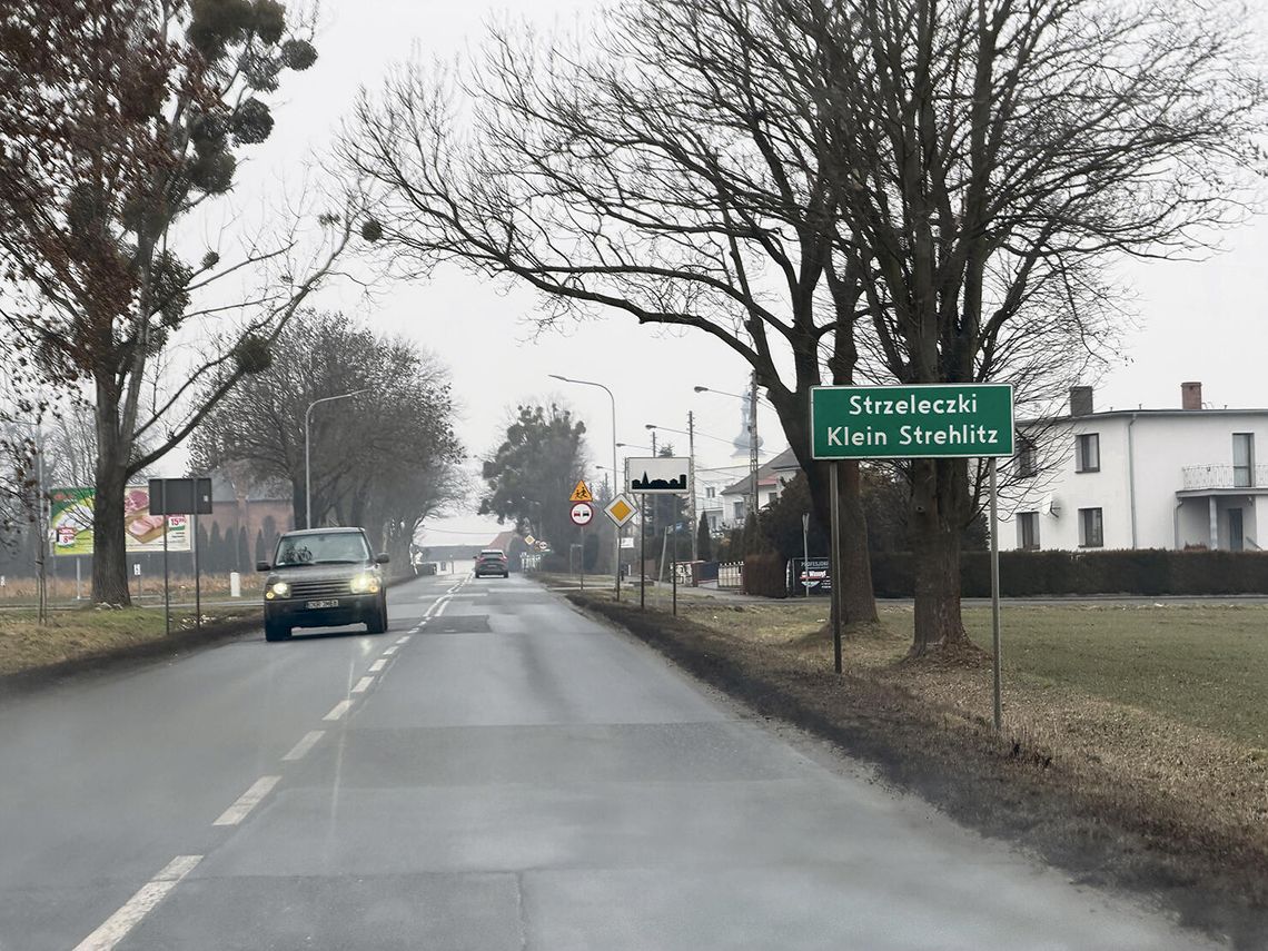 Odcinek drogi wojewódzkiej 409 w Strzeleczkach, który zostanie wyremontowany latem 2026 roku