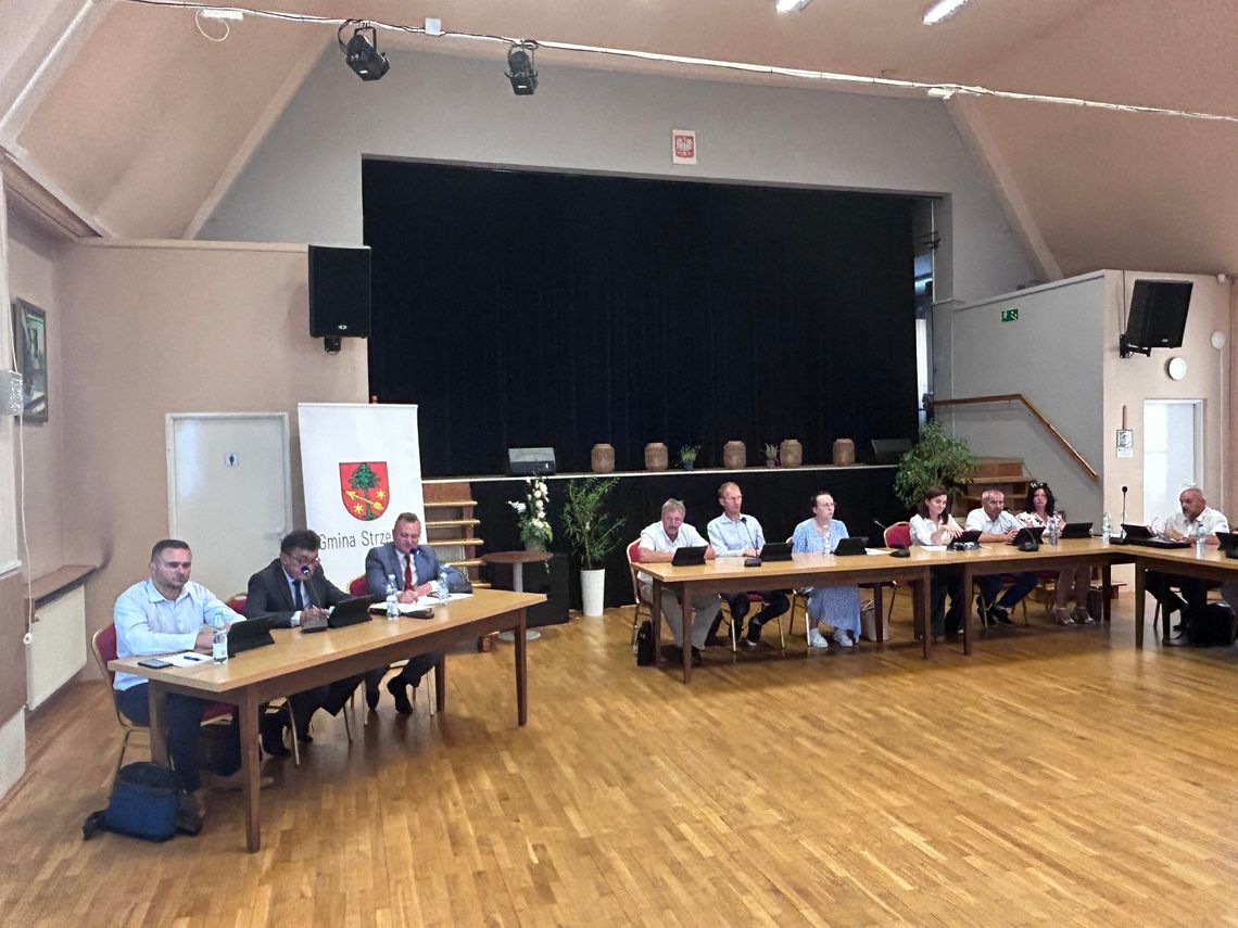 Sesja rady miejskiej - park wypoczynkowy w Dobrej w gminie Strzeleczki – miejsce planowanej rewitalizacji.