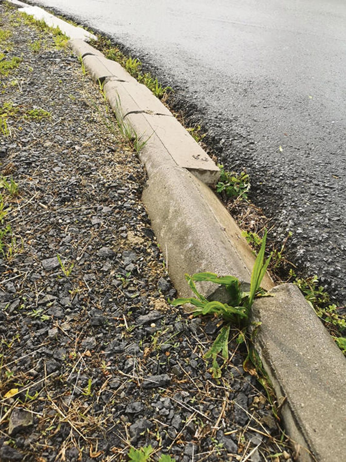 Tiry niszczą krawężniki i trawniki