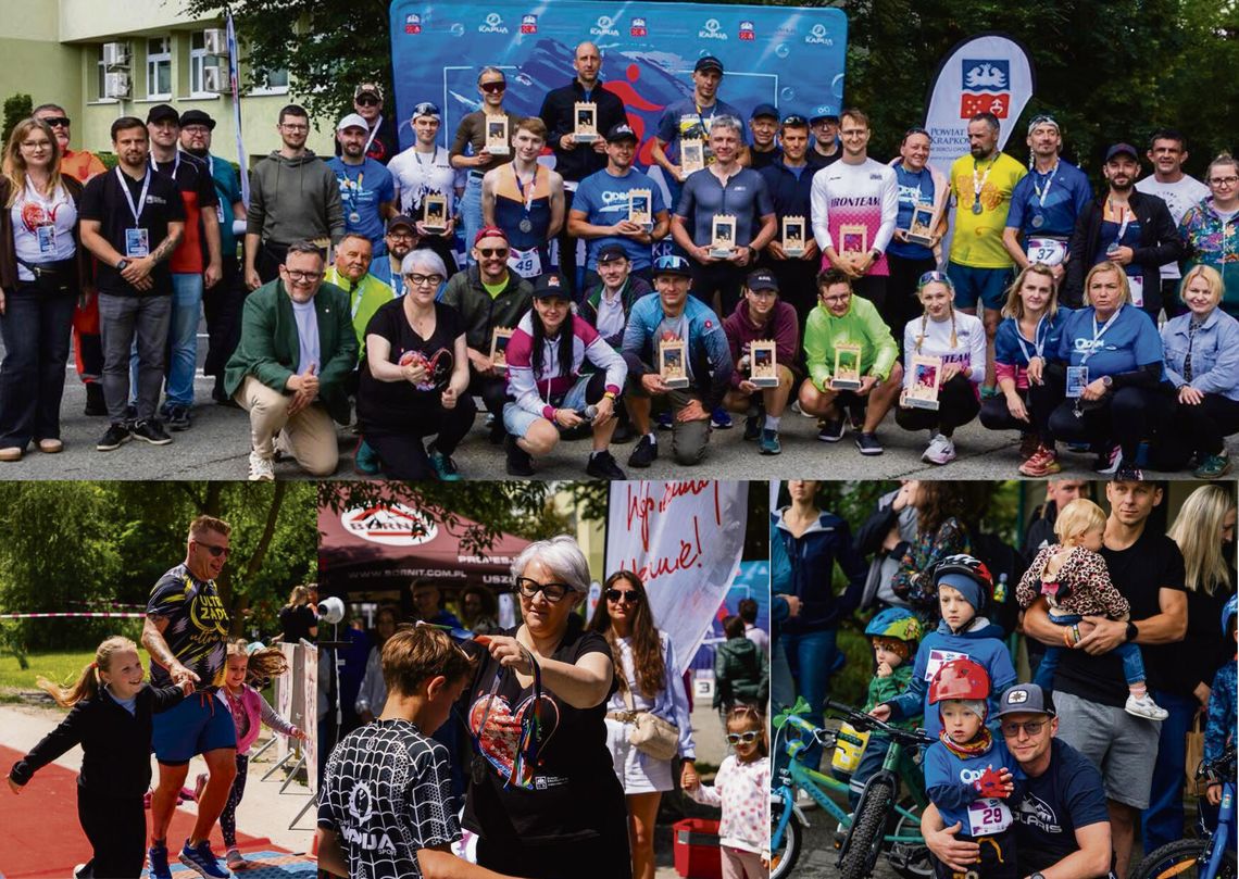 Tysiące emocji nad Odrą! OdraTriathlon i OdraDuathlon znów podbiły Krapkowice Zawodnicy OdraTriathlonu biegnący wzdłuż Odry podczas zawodów w Krapkowicach.