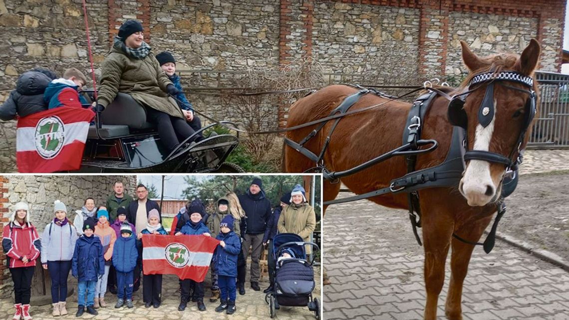 Uczniowie na ranczo