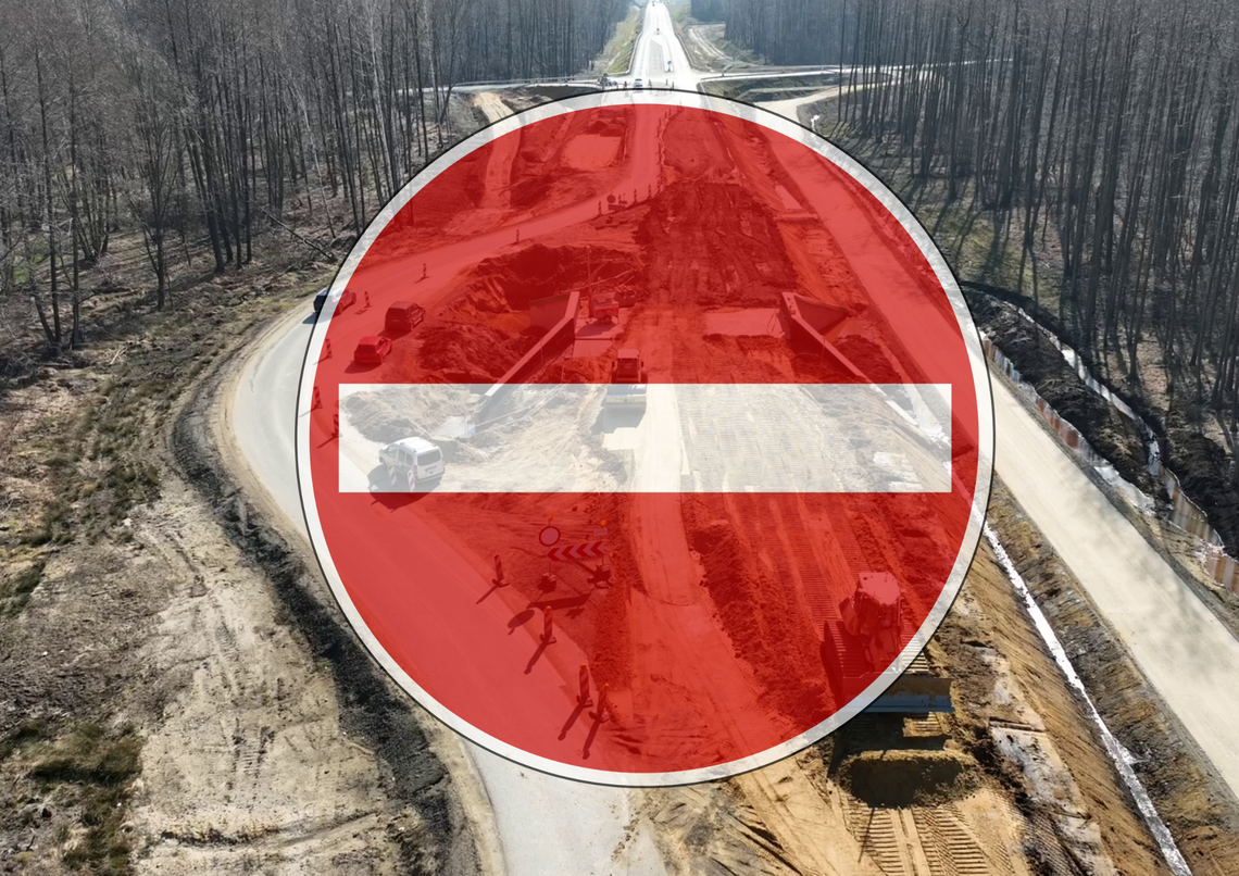 Zamknięta DK45 na odcinku między Krapkowicami a Rogowem Opolskim – rusza układanie nawierzchni asfaltowej.