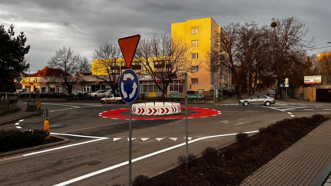 W centrum Krapkowic pojawiło się nowe rondo