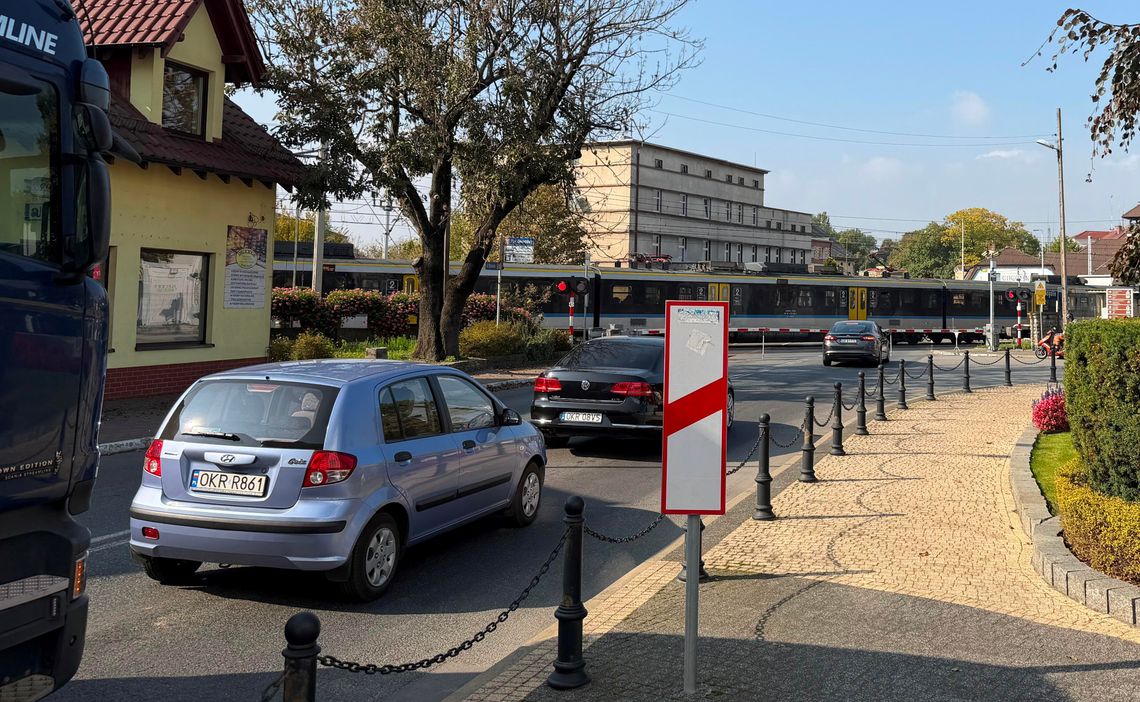Przejazd kolejowy w centrum Gogolina, który ma zostać zastąpiony dwupoziomowym wiaduktem