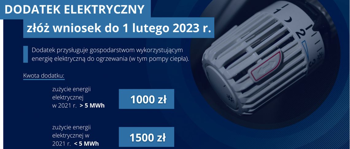 Wniosek o wypłatę dodatku elektrycznego