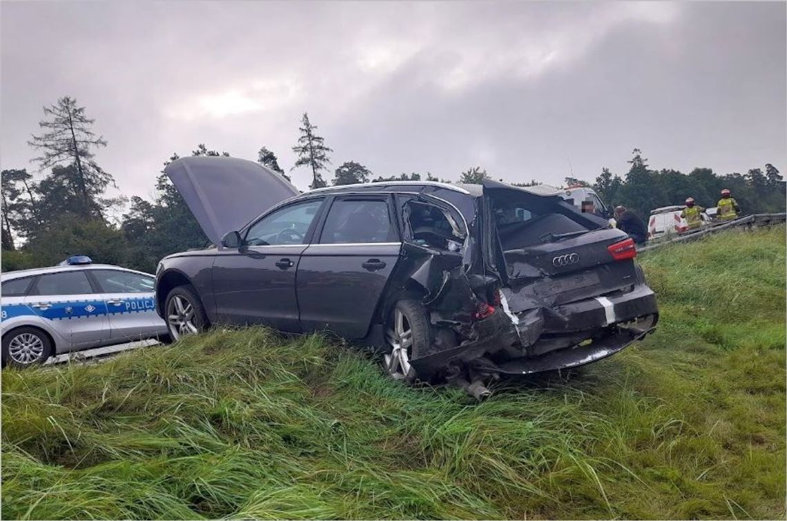 Zderzenie 5 pojazdów na A4.Niespokojnie rozpoczął się dzień na krapkowickim odcinku autostrady A4