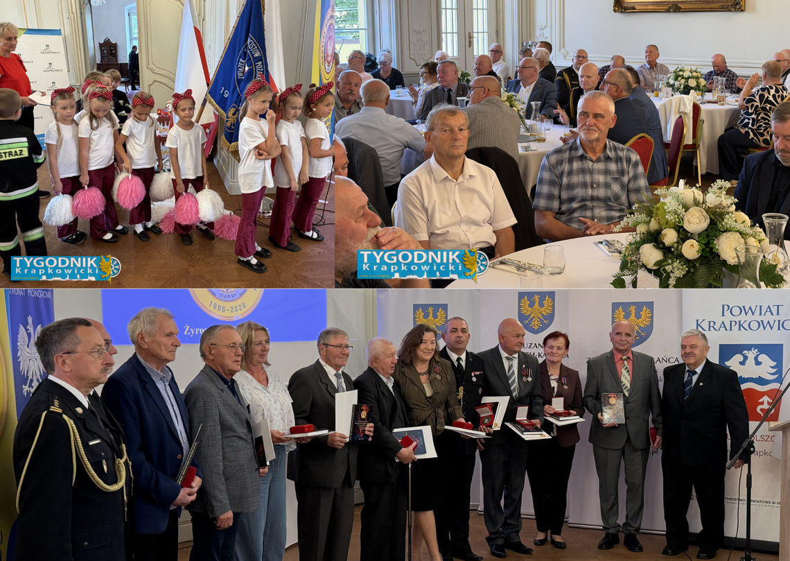 Jubileusz 30-lecia Związku Emerytów i Rencistów Pożarnictwa RP na Opolszczyźnie w pałacu w Żyrowej