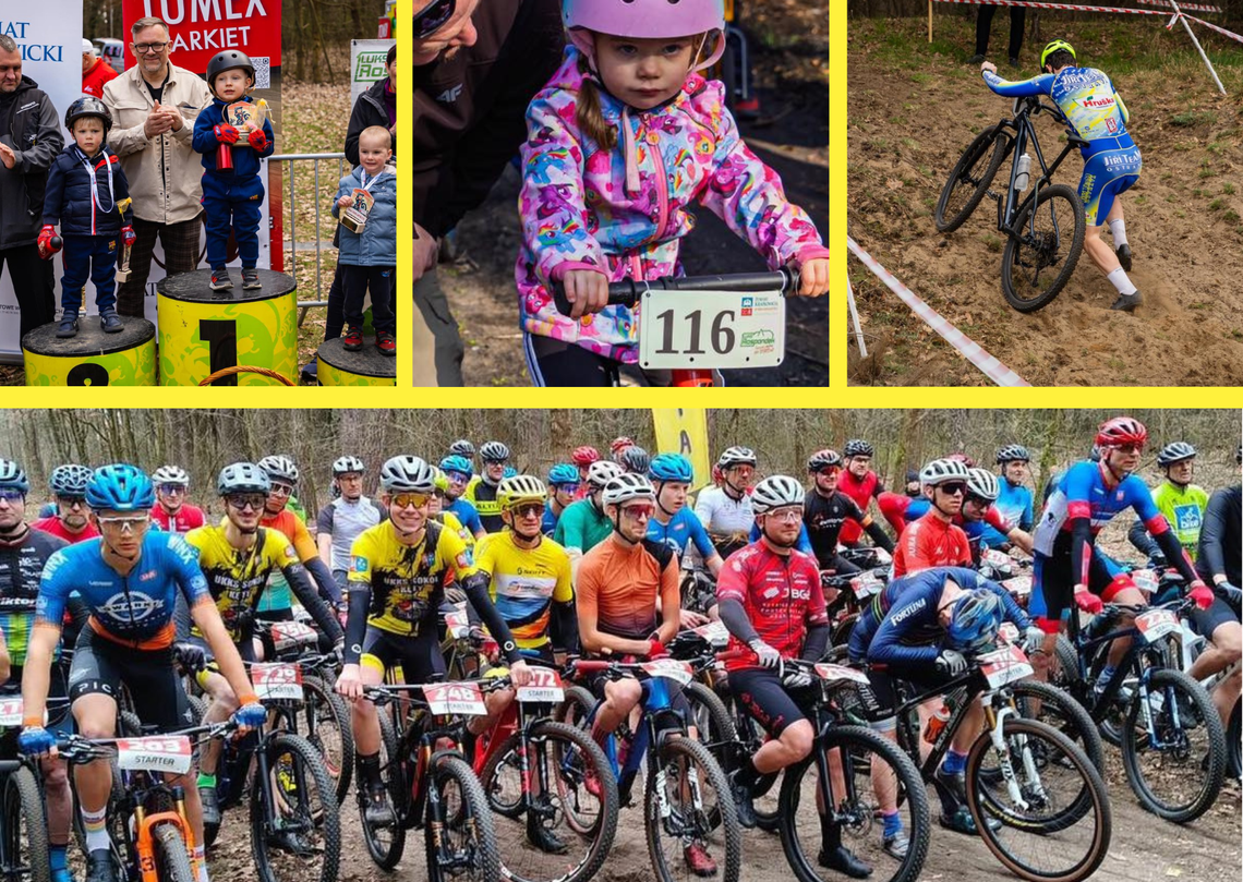 Ponad 200 kolarzy rywalizuje na technicznej trasie podczas OKR MTB CX w powiecie krapkowickim