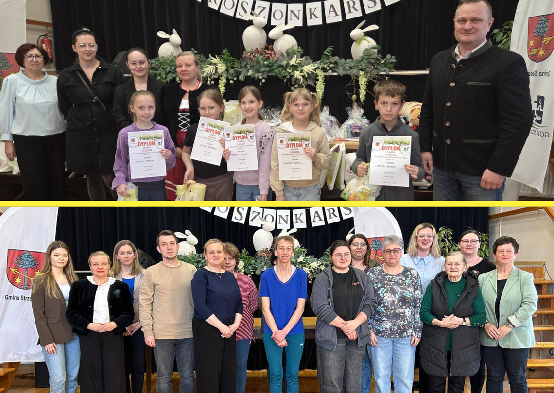 Zdobione kroszonki na konkursie w Strzeleczkach – tradycja śląska w nowoczesnym wydaniu.