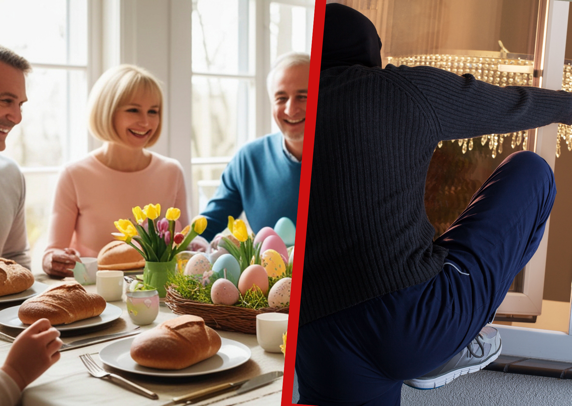 Przedświąteczny tłok w centrum handlowym podczas zakupów wielkanocnych – policja ostrzega przed kieszonkowcami